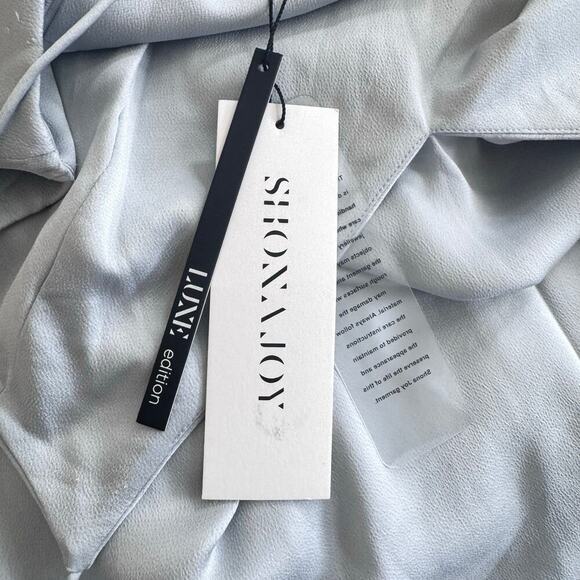 New SHONA JOY Luxe Frill Tulip Hem Maxi Formal Dress Silver Blue Cloud Sz‎  10 - Picture 8 of 14